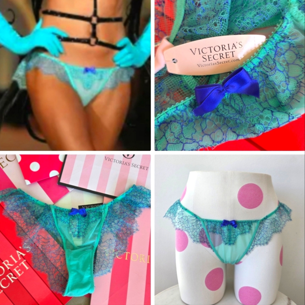 Victoria's Secret Vintage Very Sexy Lace Cheekini Bikini Fashionshow Panty NWT